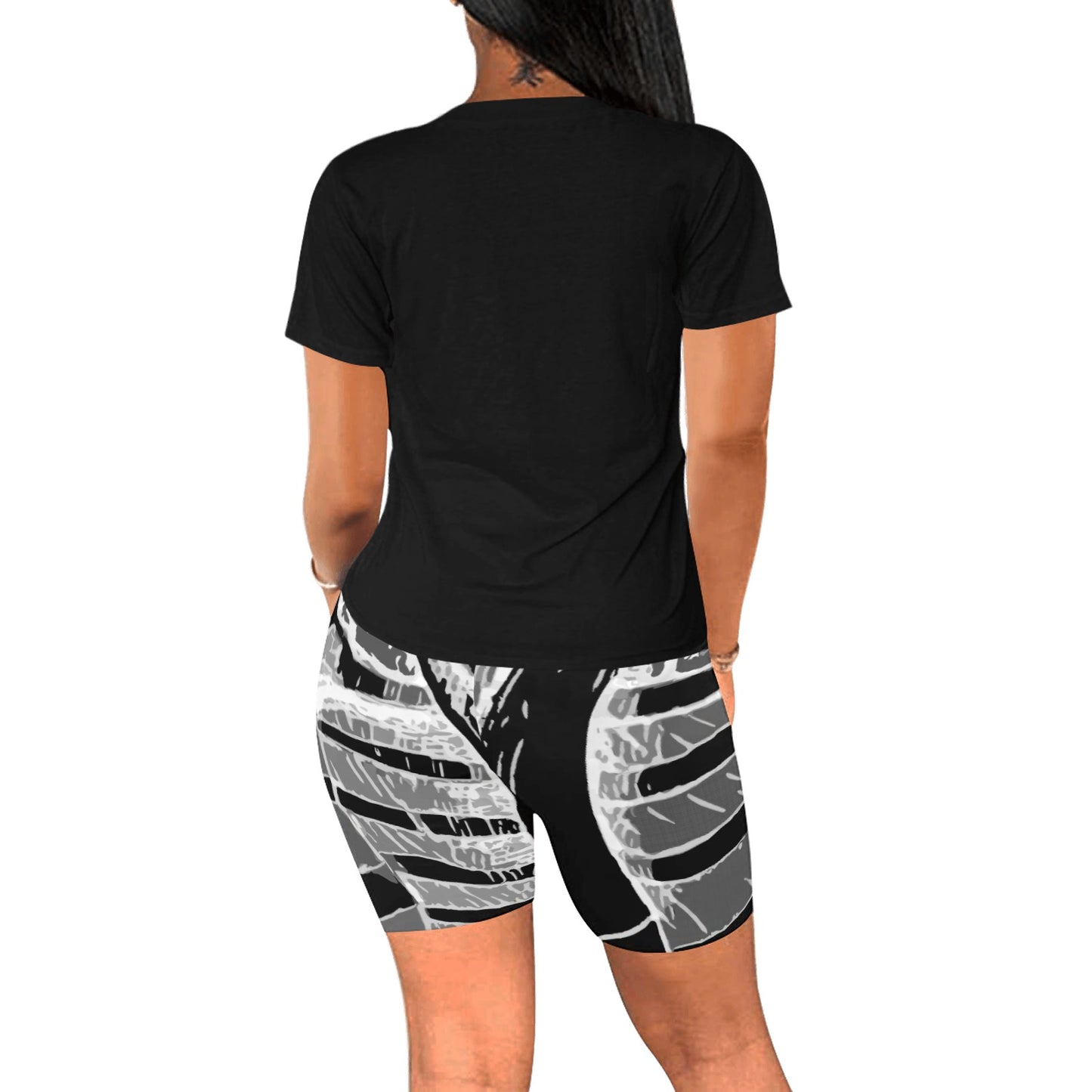 Women's Two-Piece Yoga Shirt & Shorts Sets