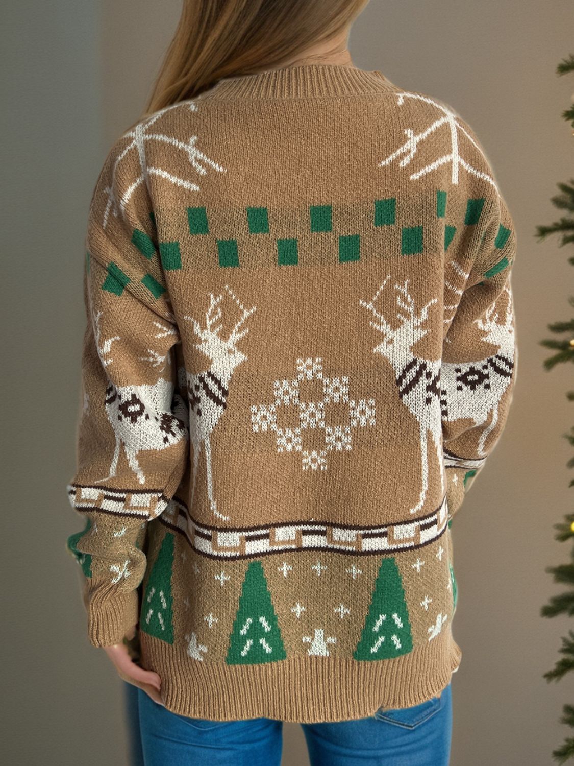 Christmas Round Neck Long Sleeve Sweater