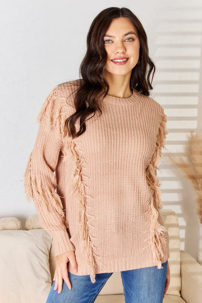 Tassel Detail Long Sleeve Sweater