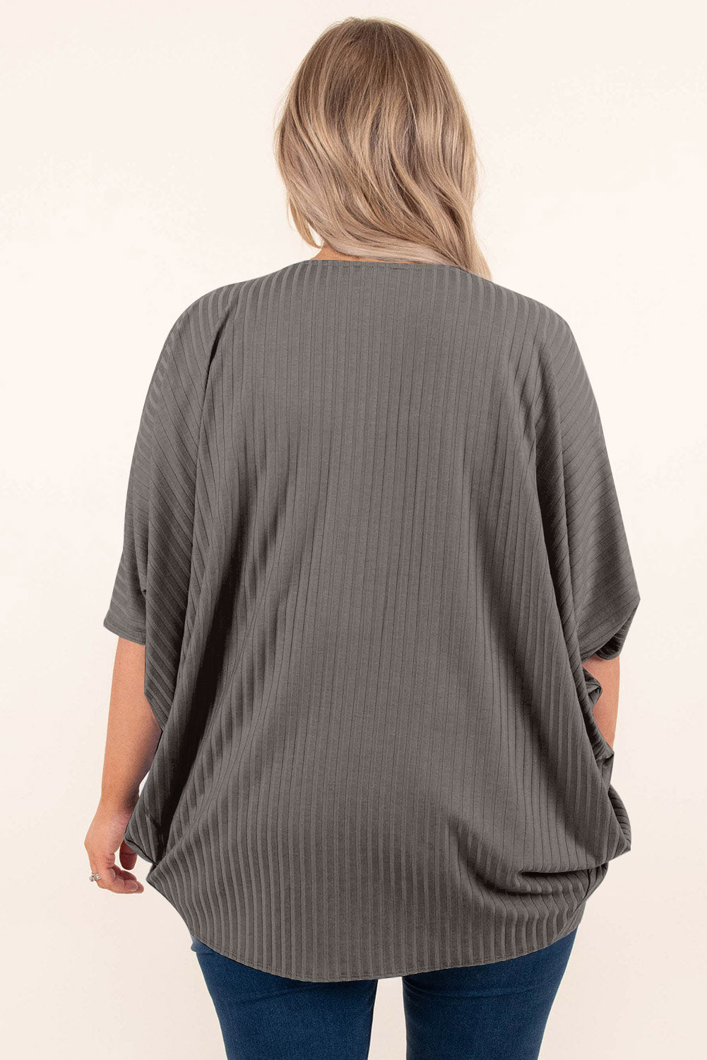 Plus Ribbed Cocoon Cover Up