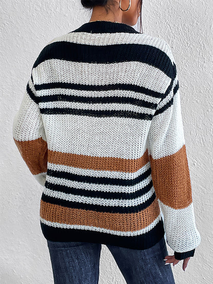 Striped Round Neck Sweater