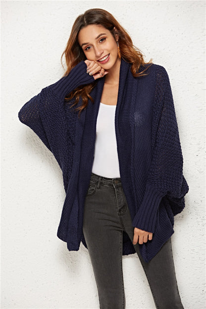 Open Front Batwing Sleeve Cardigan