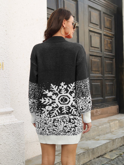 Snowflake  Sweater Dress