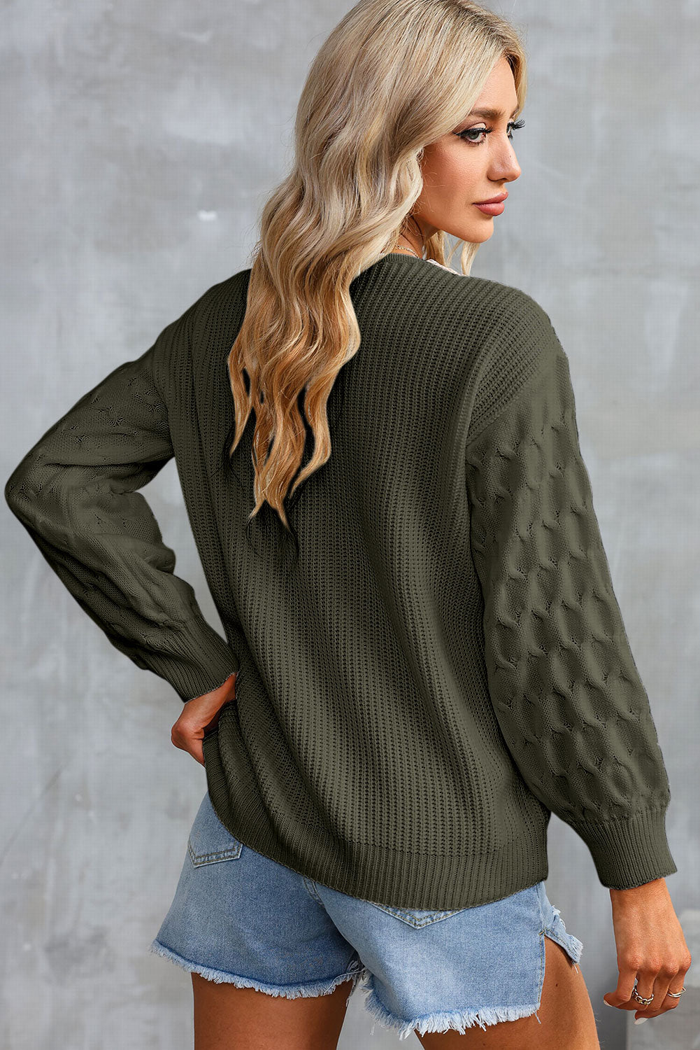 Contrast V-Neck Sweater