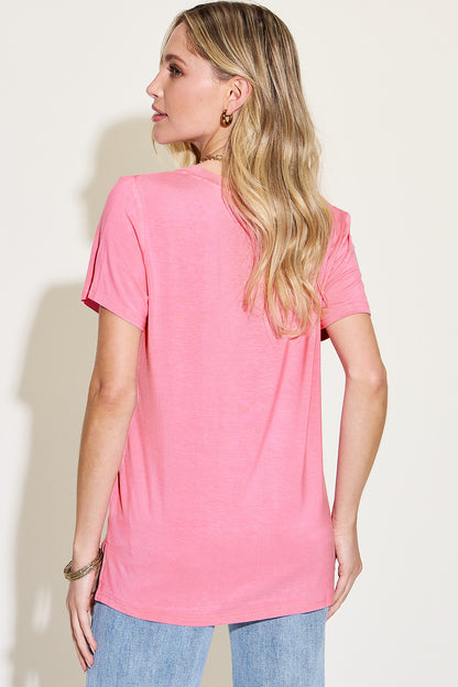 V-Neck High-Low T-Shirt