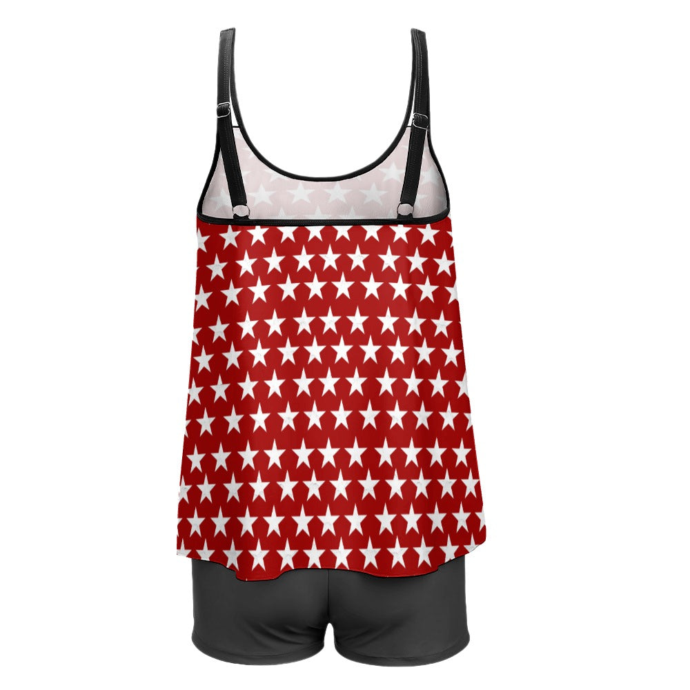 Plus 2-Piece Stars Tankini & Boy Shorts Sets