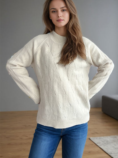 Mock Neck Long Sleeve Sweater