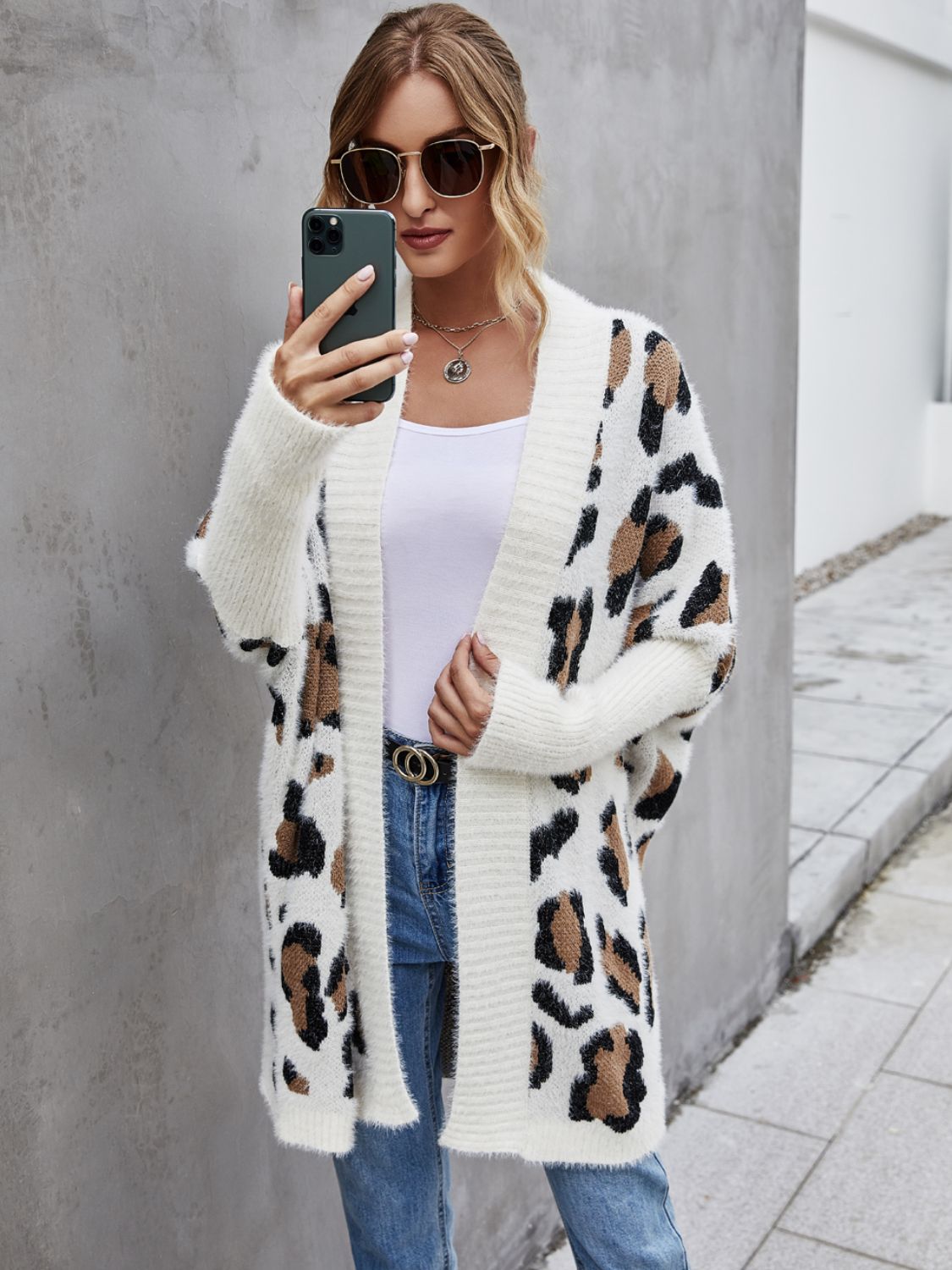 Leopard  Fuzzy Cardigan