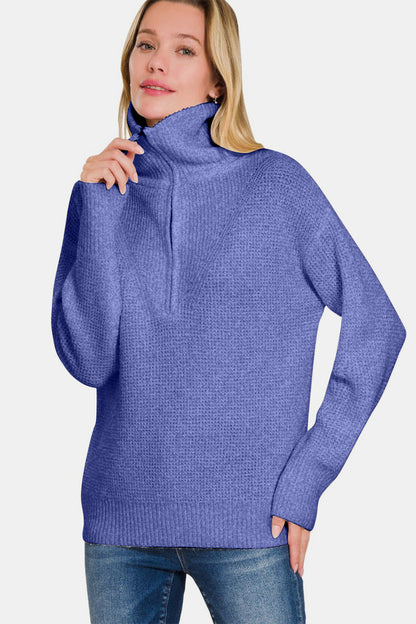 Half Zip Long Sleeve Sweater