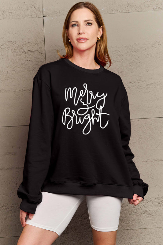 MERRY AND BRIGHT Graphic Sweatshirt