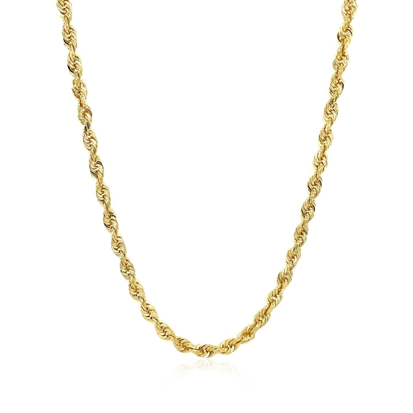10k Yellow Gold Solid Diamond Cut Rope Chain (1.40 mm)