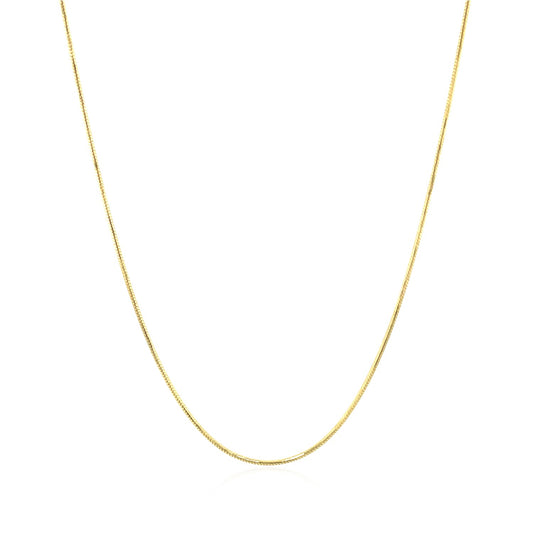14k Yellow Gold Round Snake Chain (0.70 mm)