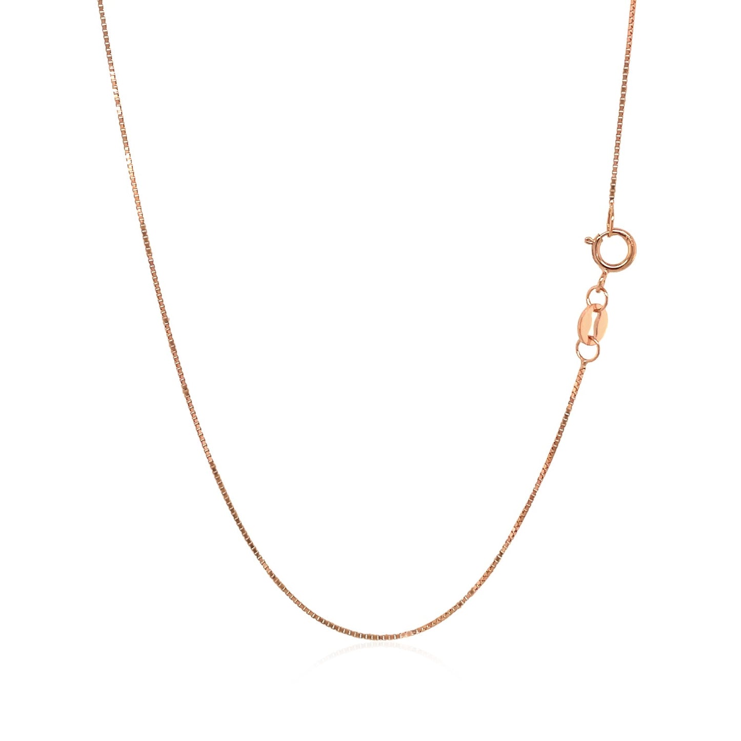 14k Rose Gold Classic Box Chain (0.60 mm)