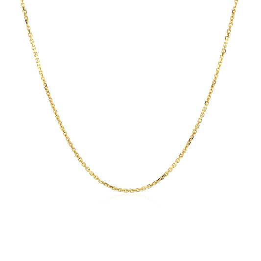 10k Yellow Gold Adjustable Cable Chain (1.10 mm)