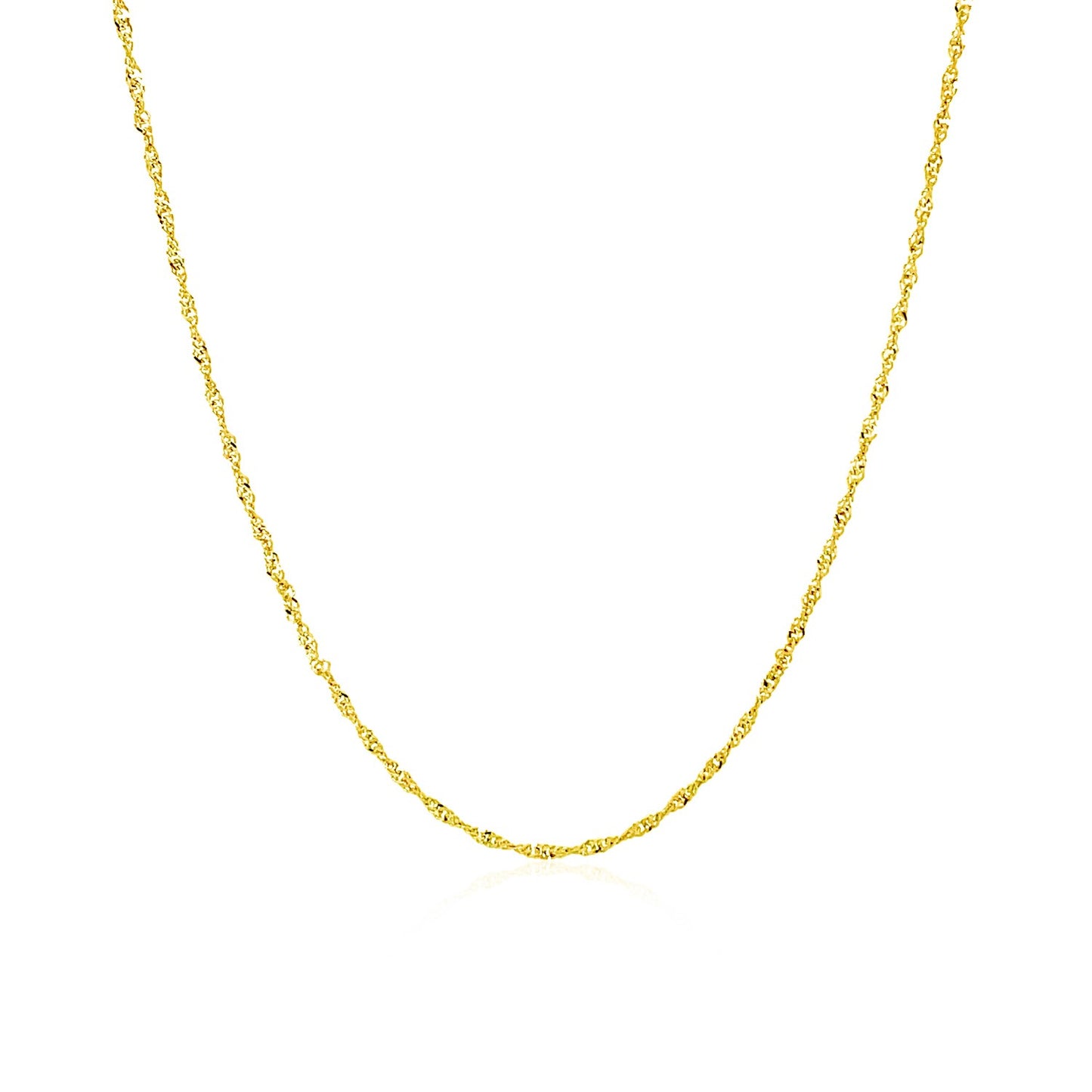 10k Yellow Gold Singapore Chain (1.10 mm)