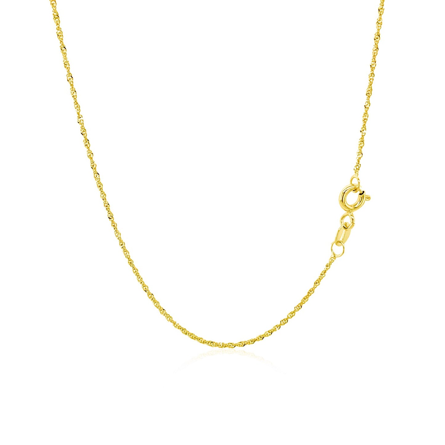 10k Yellow Gold Singapore Chain (1.10 mm)