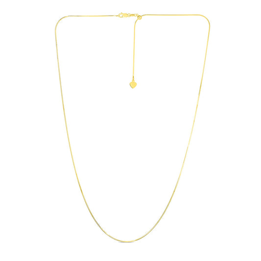 14k Yellow Gold Adjustable Snake Chain (0.80 mm)