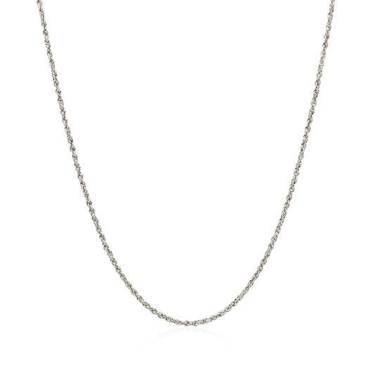 14k White Gold Adjustable Rope Chain (0.95 mm)