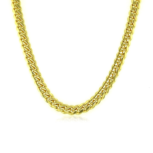14k Yellow Gold Classic Solid Miami Cuban Chain (3.90 mm)