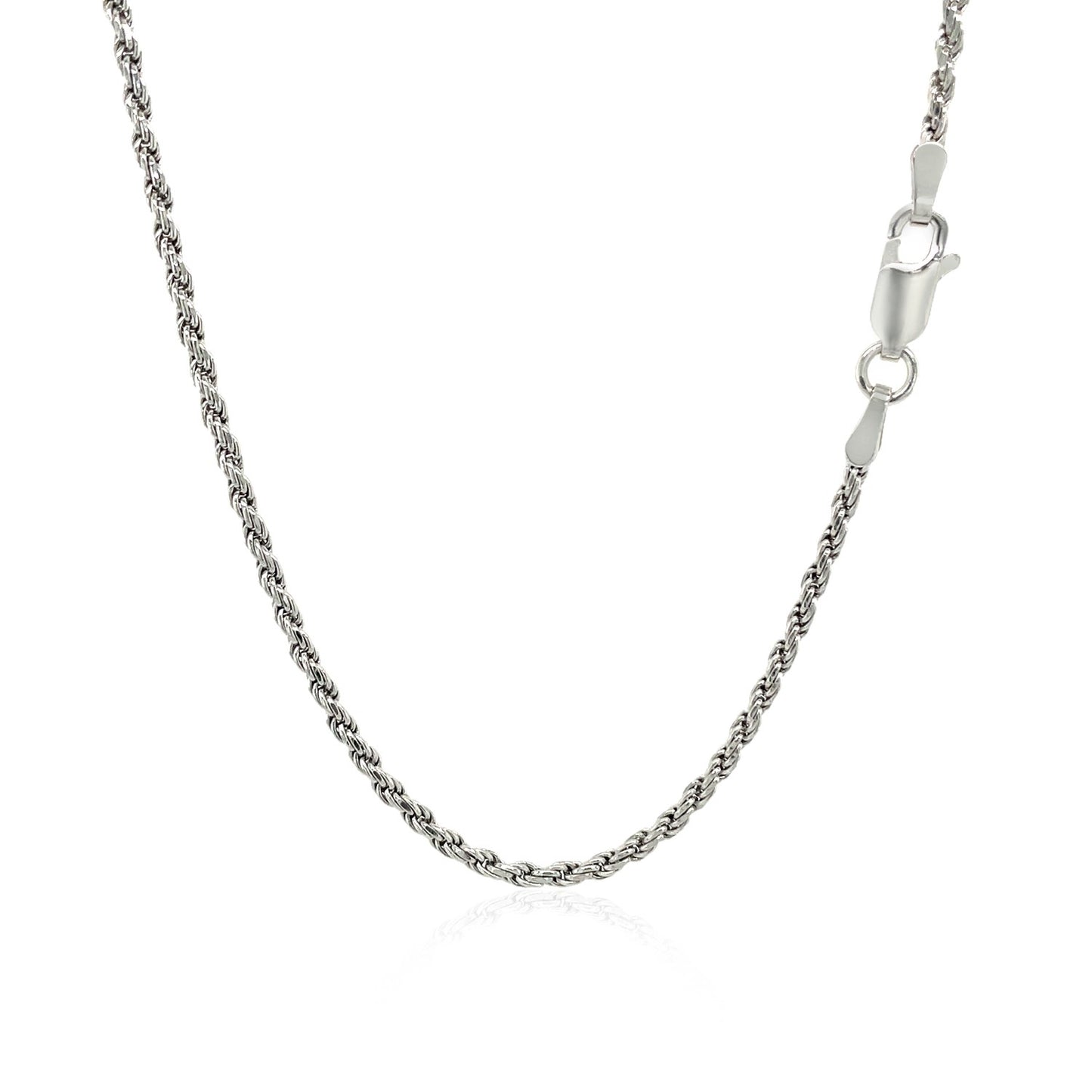 Sterling Silver Diamond Cut Rope Style Chain (1.80 mm)