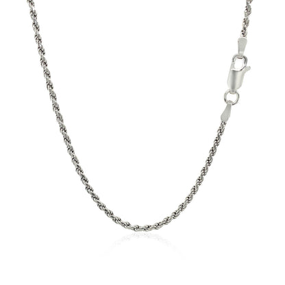 Sterling Silver Diamond Cut Rope Style Chain (1.80 mm)