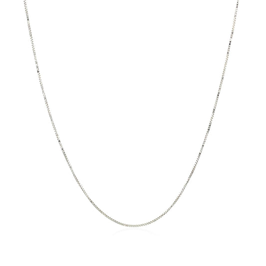 10k White Gold Classic Box Chain (0.45 mm)