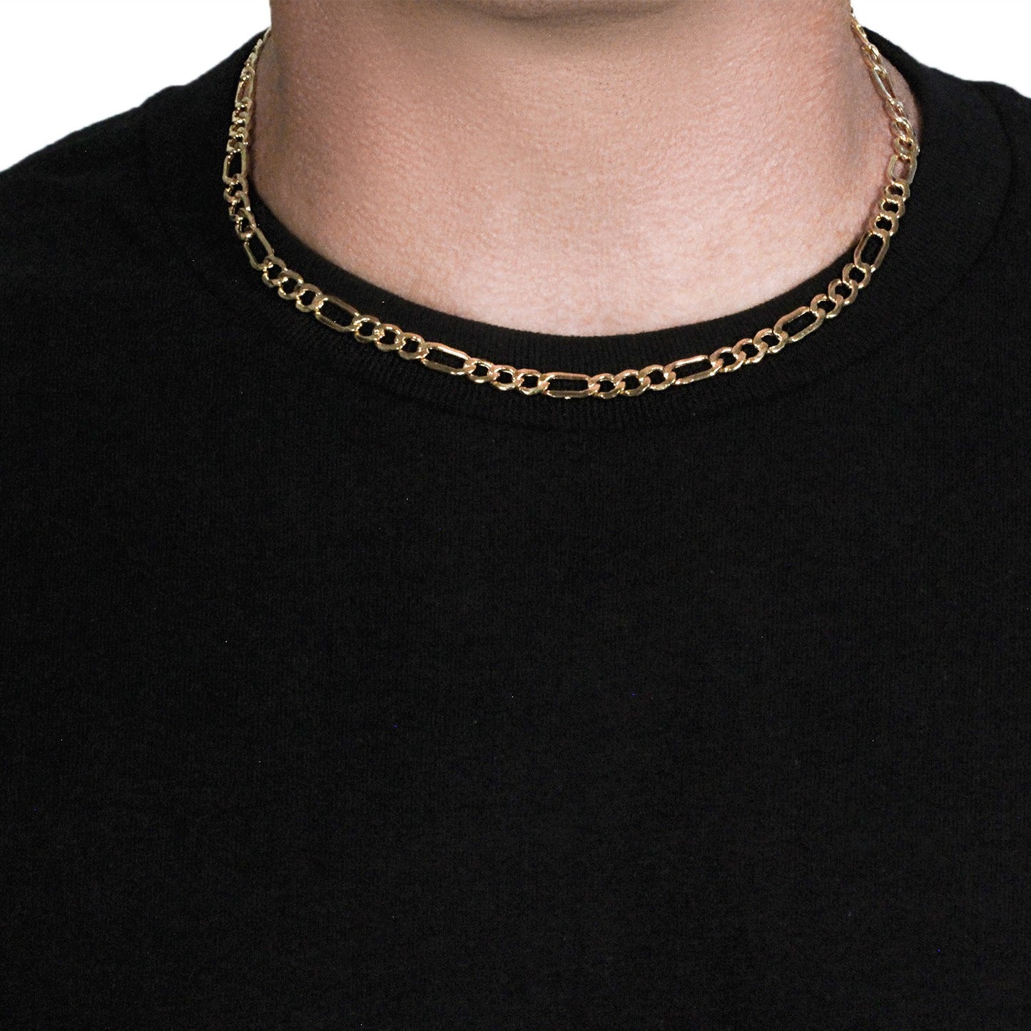 10k Yellow Gold Lite Figaro Chain (6.60 mm)