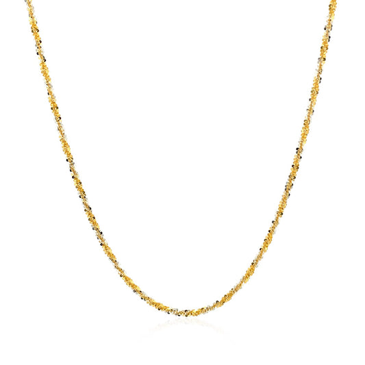 14k White & Yellow Gold Two Tone Sparkle Chain (1.50 mm)
