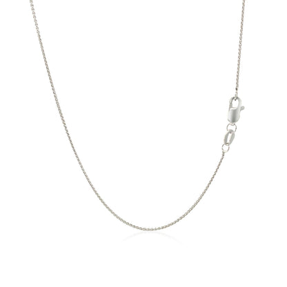 10k White Gold Wheat Chain 0.6mm (0.60 mm)