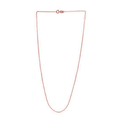 Adjustable Cable Chain in 14k Rose Gold (0.97 mm)