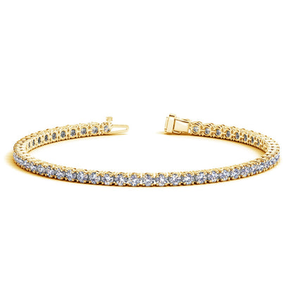 Lab Grown Round Diamond Tennis Bracelet in 14k Yellow Gold (5 cctw F/G VS2/SI1)