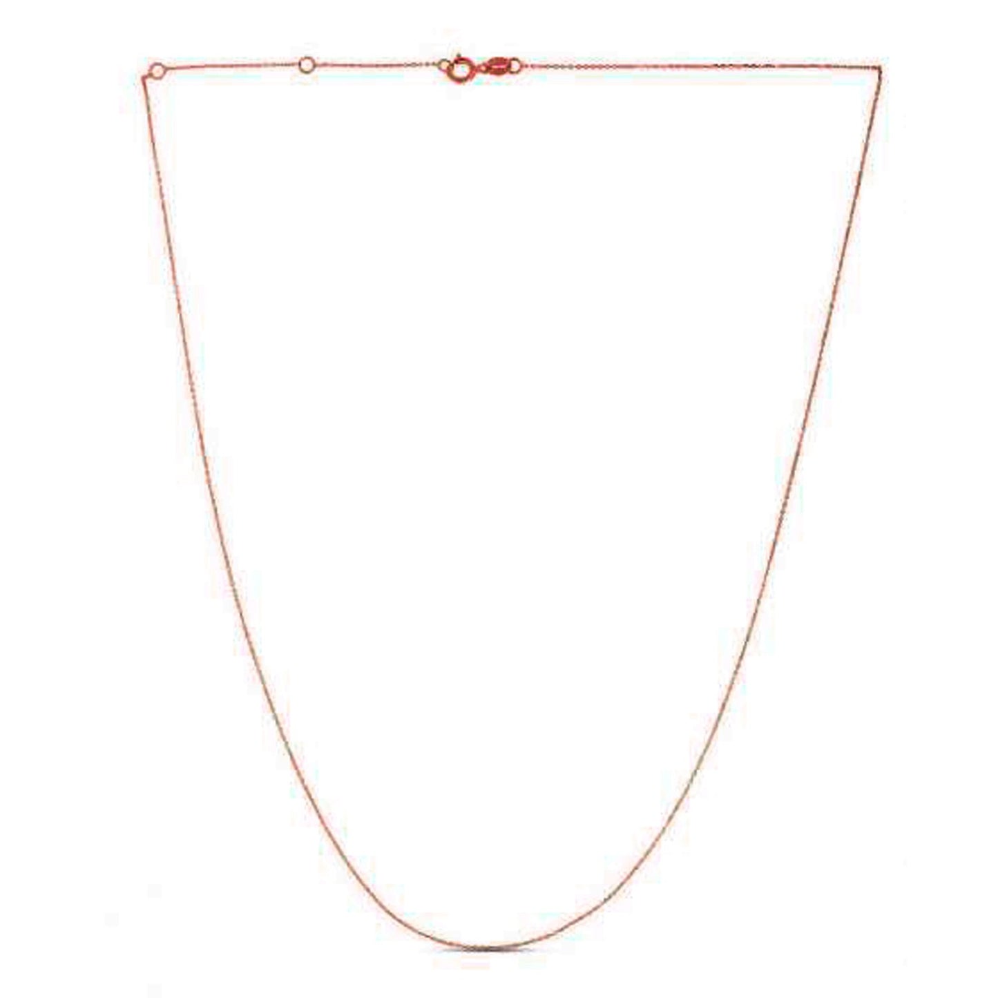 Double Extendable Diamond Cut Cable Chain in Rose Gold (0.87 mm)