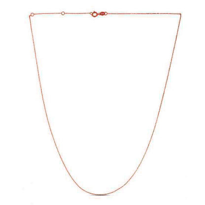 Double Extendable Diamond Cut Cable Chain in Rose Gold (0.87 mm)