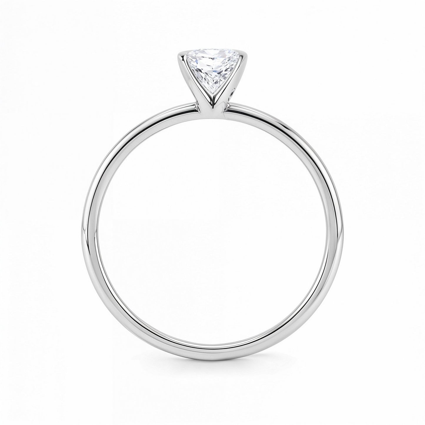 1 Carat Radiant Lab Grown IGI G/VS1 Diamond Solitaire Ring in 14K White Gold