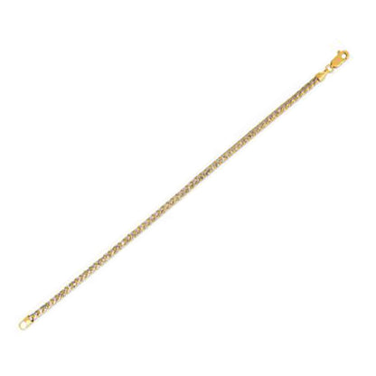 14k Yellow Gold Round Pave Franco Chain (3.15 mm)