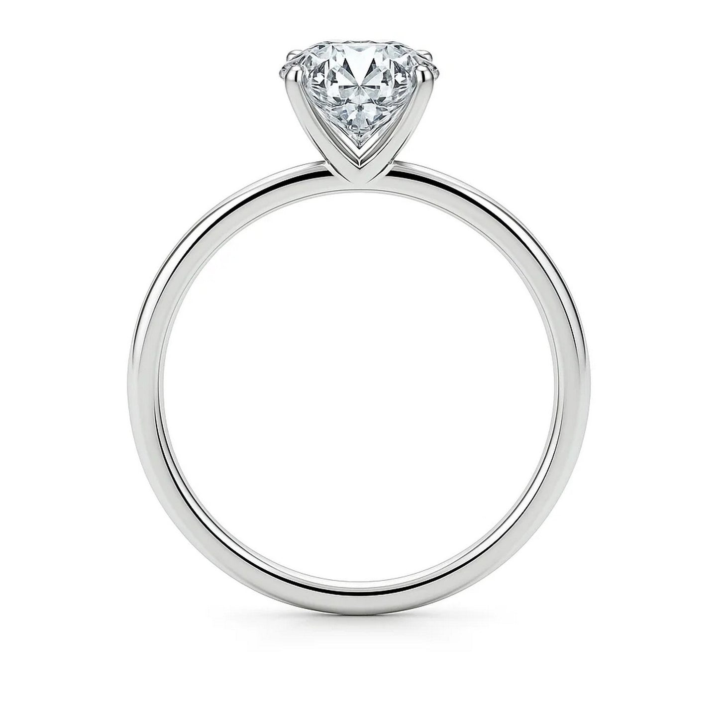 3 Carat Emerald Lab Grown IGI G/VS1 Diamond Solitaire Ring in 10K White Gold