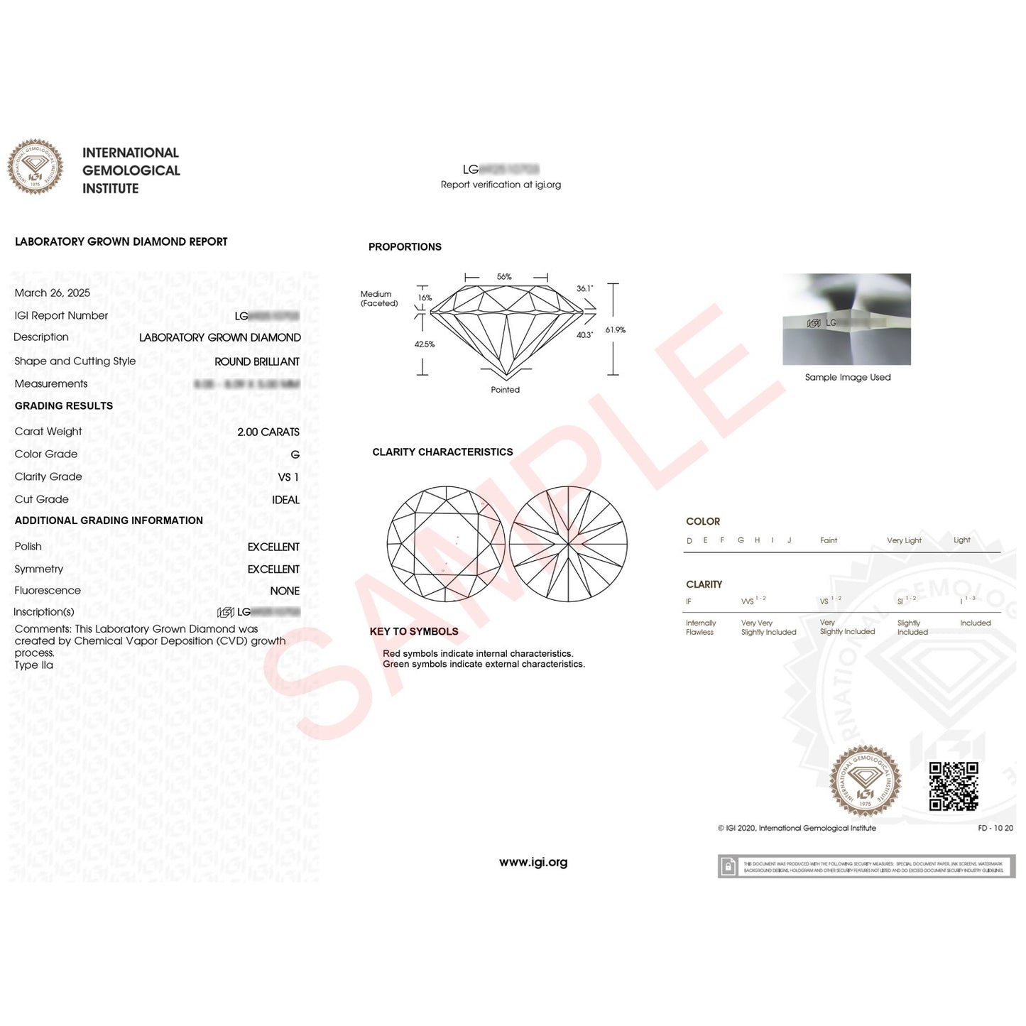 2 Carat Round Lab Grown IGI G/VS1 Diamond Solitaire Ring in 14K Yellow Gold