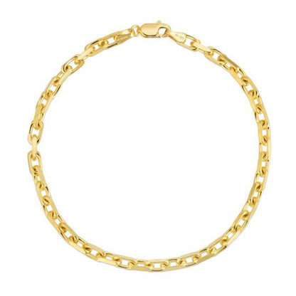 3.6mm 14k Yellow Gold French Cable Chain Bracelet