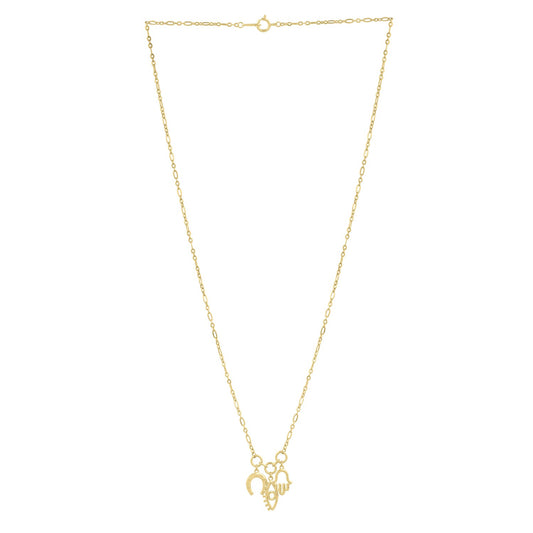 14K Yellow Gold Lucky Charms Necklace