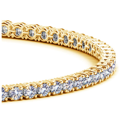 Lab Grown Round Diamond Tennis Bracelet in 14k Yellow Gold (4 cctw F/G VS2/SI1)