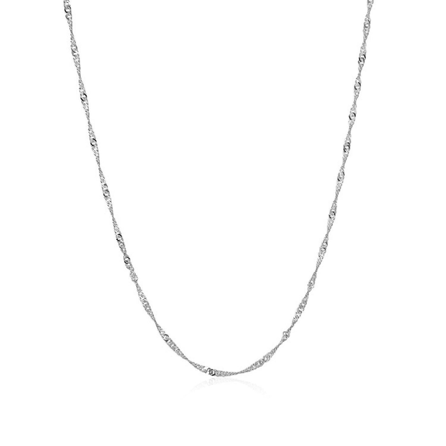 10k White Gold Singapore Chain(1.50 mm)