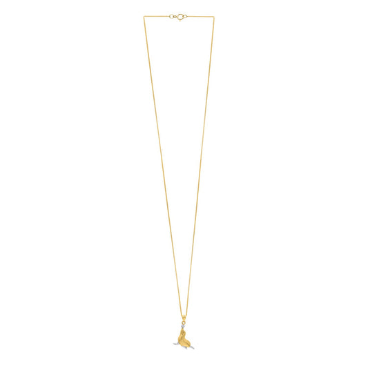 Seal Necklace in 10k Two Tone Gold