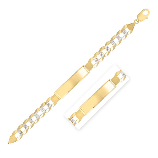 14k Yellow Gold Pave Curb ID Bracelet (11.00 mm)