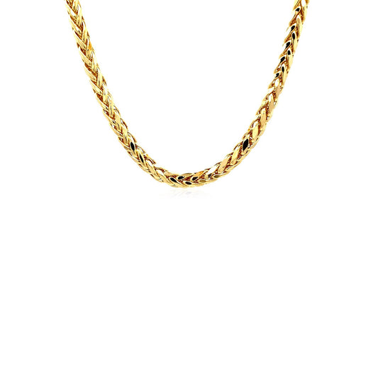 14k Yellow Gold Diamond Cut Round Franco Chain (4.10 mm)