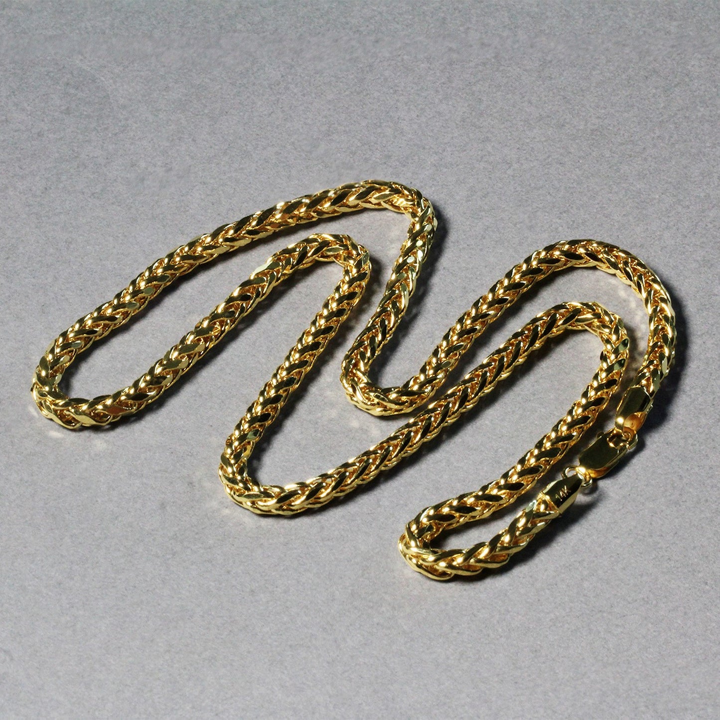 14k Yellow Gold Diamond Cut Round Franco Chain (4.10 mm)