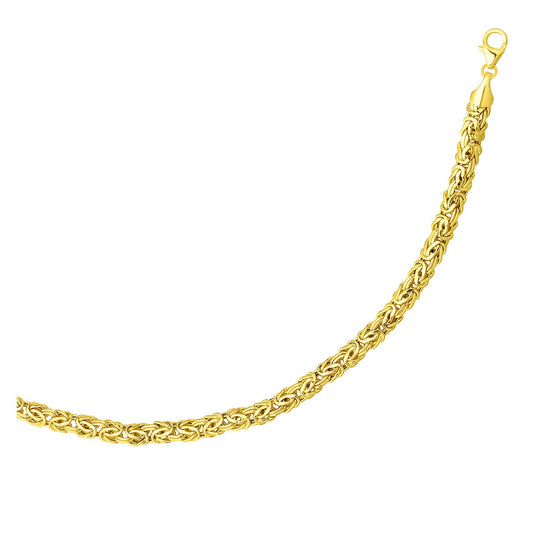 14k Yellow Gold Byzantine Link Bracelet