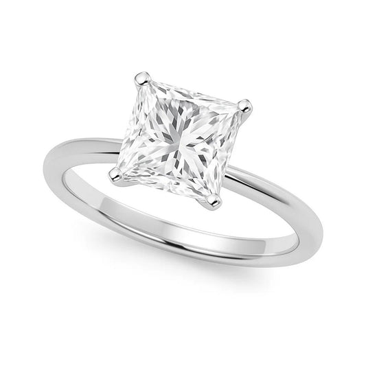 3 Carat Princess Lab Grown IGI G/VS1 Diamond Solitaire Ring in 10K White Gold