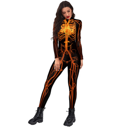 Skeleton Bodysuits! Full Adult One Piece Day of The Dead, Halloween, Costume Party, Cosplay