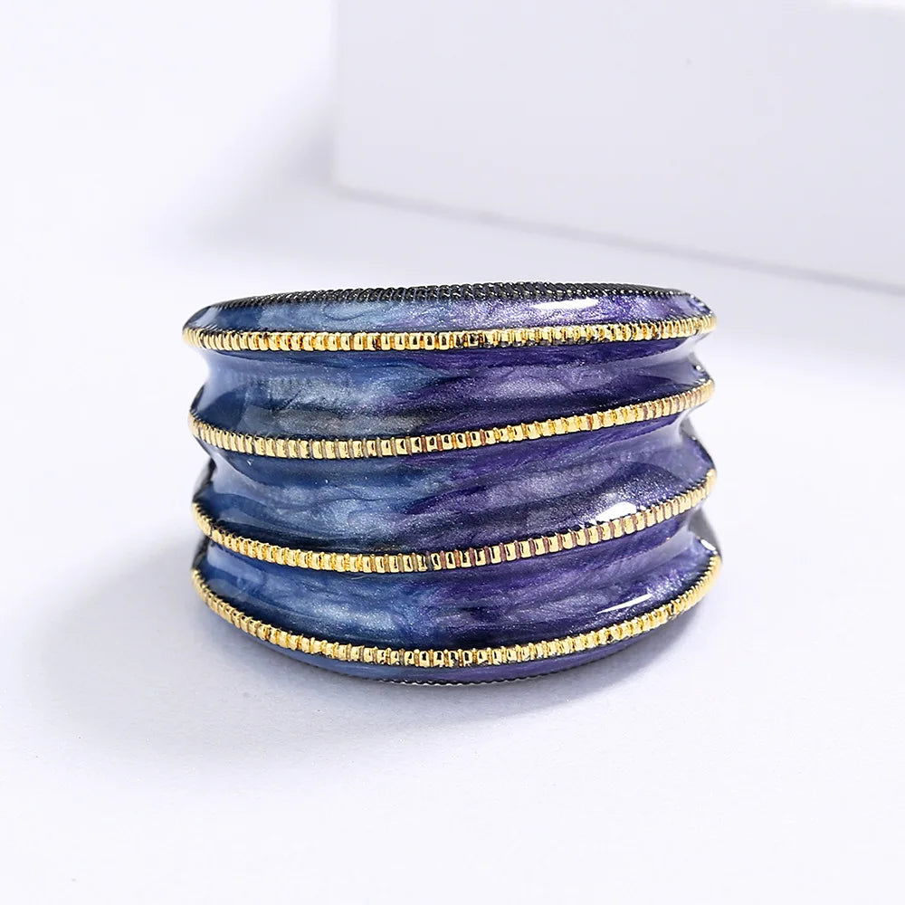 Stacked Rings Multilayer Enamel Rings