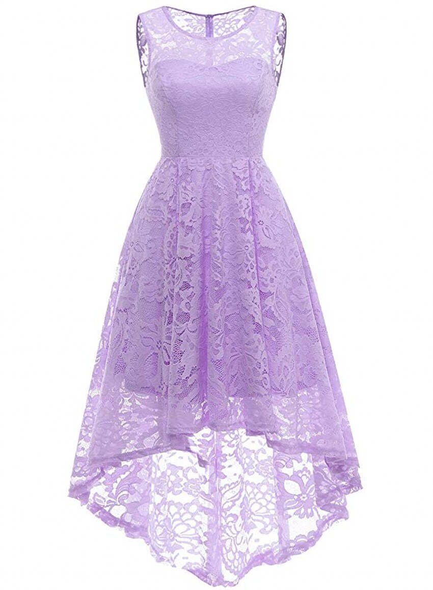 Lace High-Low Maxi Formal Party Dress